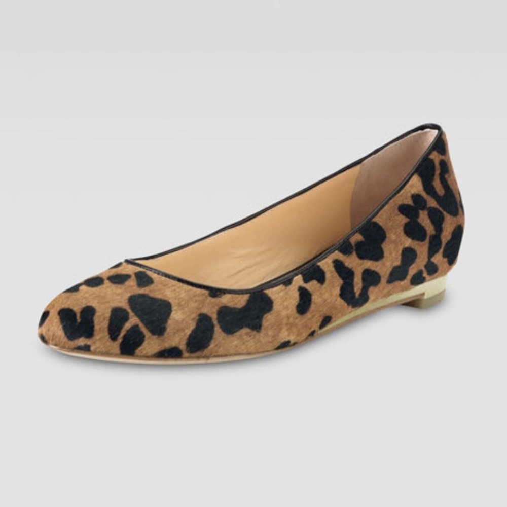 COLE HAAN Women's Brown/Black Ocelot Calf Hair Astoria Ballet Flats sz 9B
